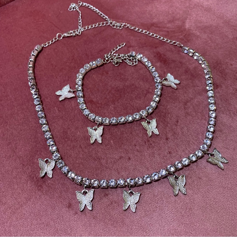 GEM- Butterfly Necklace and Bracelet